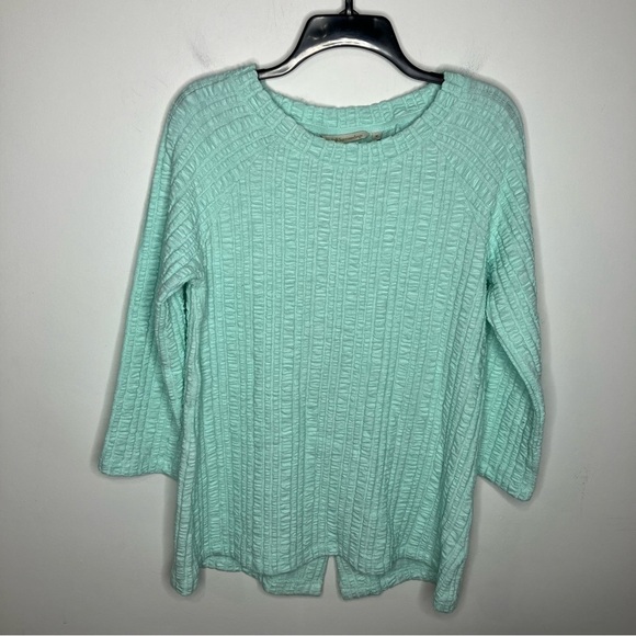 Soft surroundings seaside inspired Goldie tunic in top fair aqua size medium - Picture 3 of 8